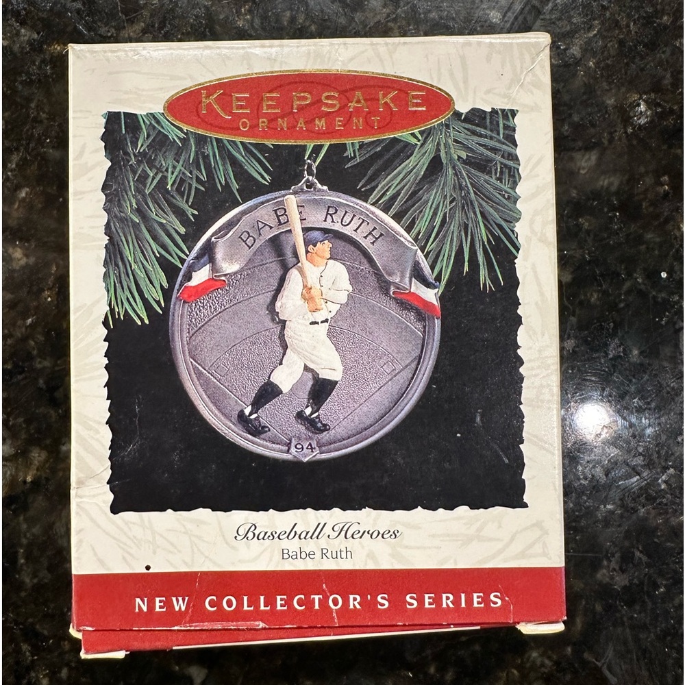 Vintage Hallmark Babe Ruth Ornament - 1994 - Baseball Heroes‎ Collector's Series